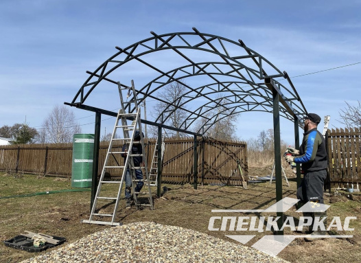 Арочный навес из поликарбоната для машины №38 - фото 1338