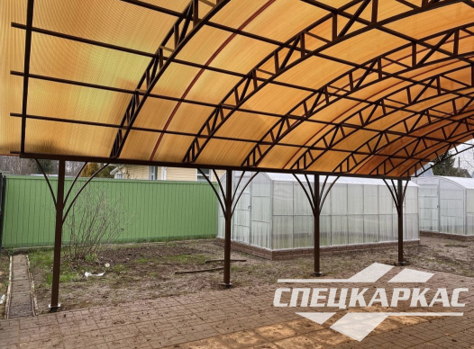 Навес для парковки двух автомобилей №78 - фото 1739