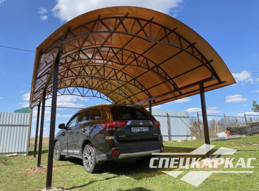 Арочный навес из поликарбоната для автомобиля №3 - фото 997