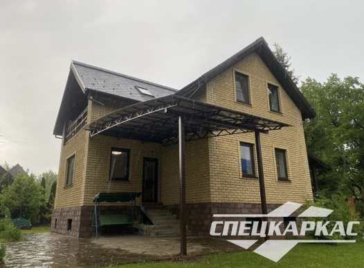 Навес к дому из поликарбоната | Навес над входом в дом №25 - фото 1213